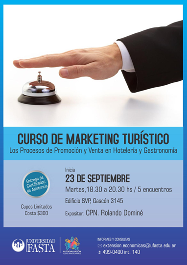 FASTA - Curso de Marketing Turístico - 25% de descuento a socios de la AEHG